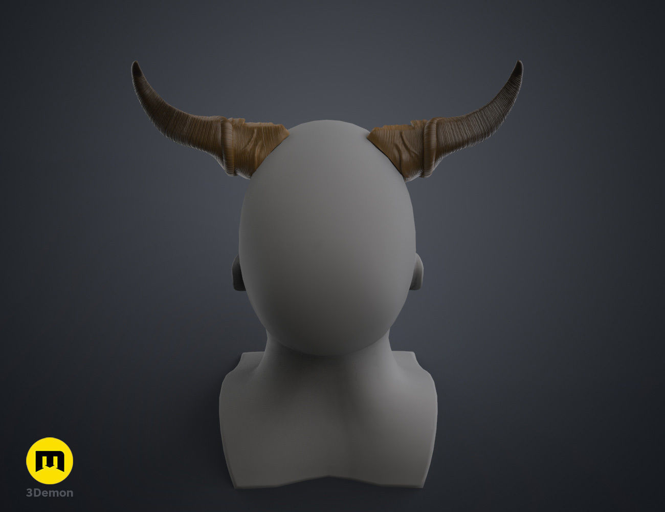 Wrinkled Beast Horns 3D print model_3