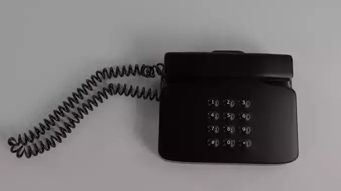old model corded phone Free 3D model