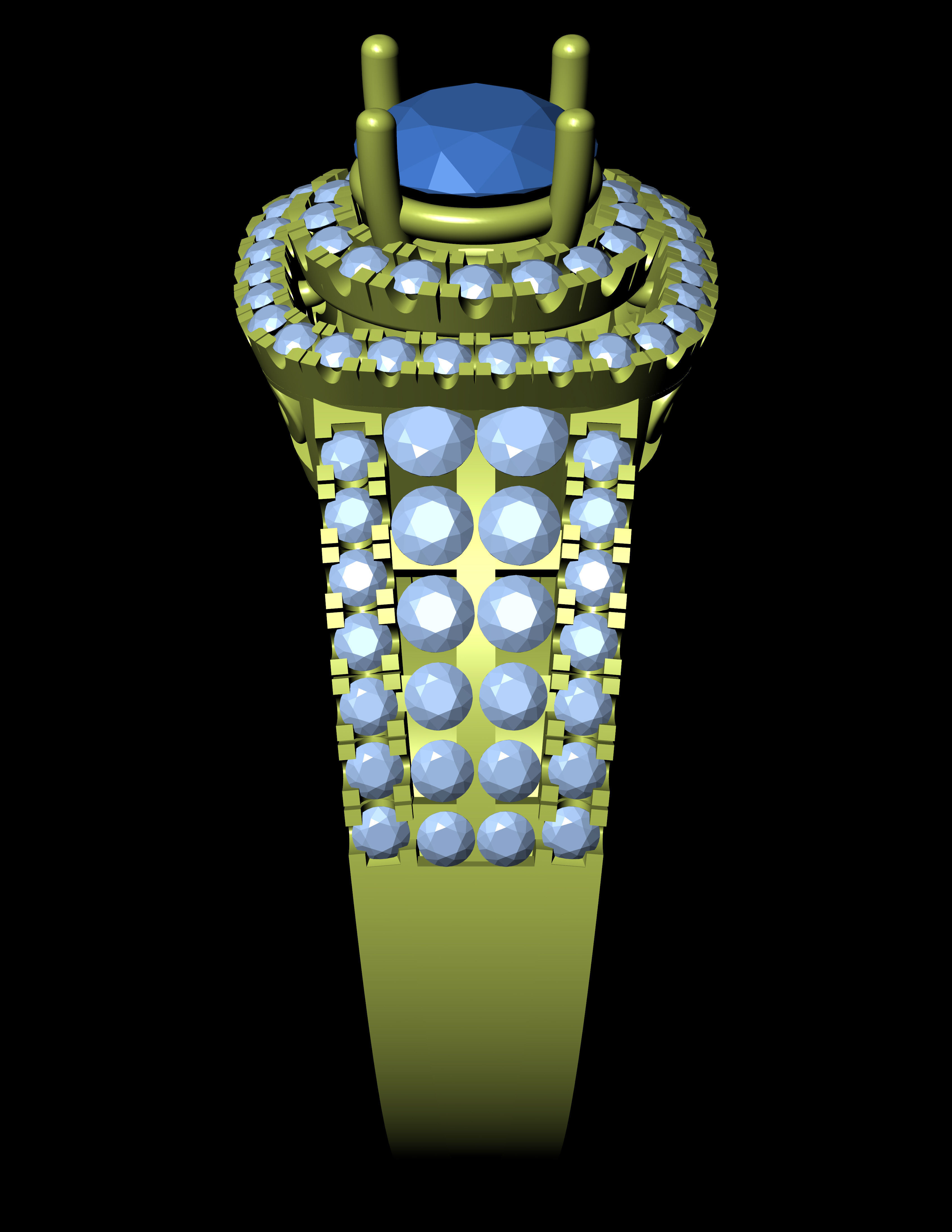  Diamond Solitaire Ring Jewellery for Women 3D print model_1