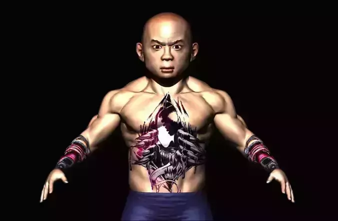 CHINES BOY  Low-poly 3D model