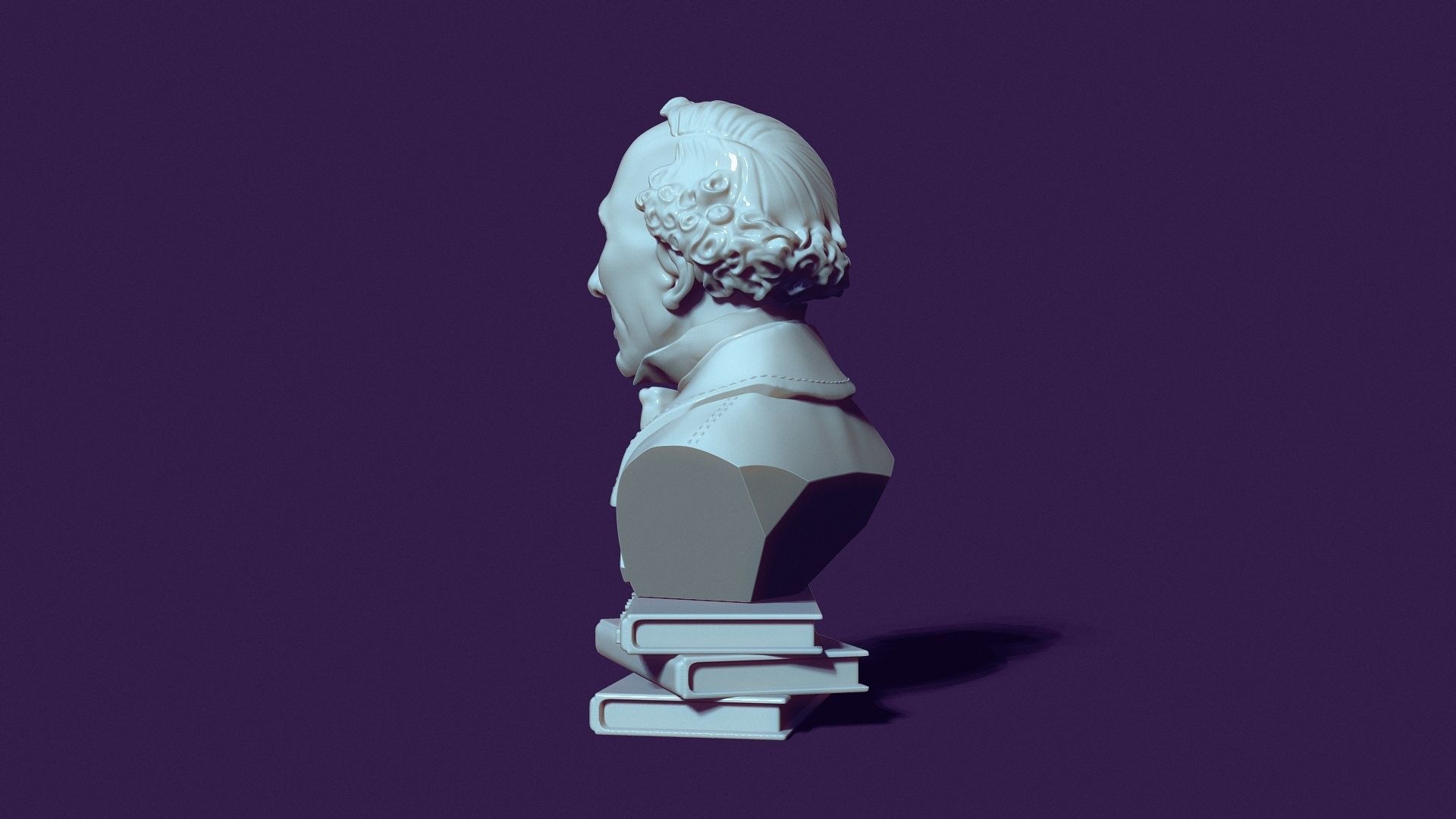 Bust of Hans Christian Andersen 3D print model_2