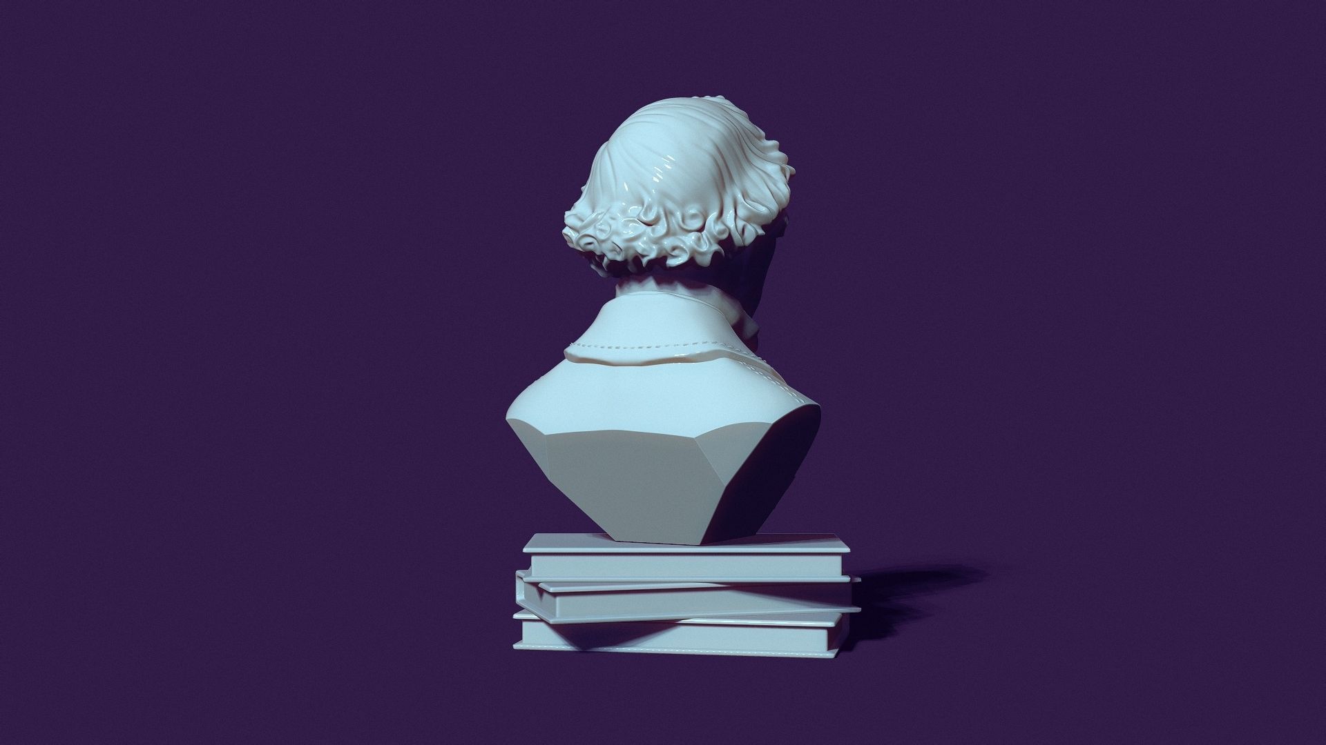 Bust of Hans Christian Andersen 3D print model_3