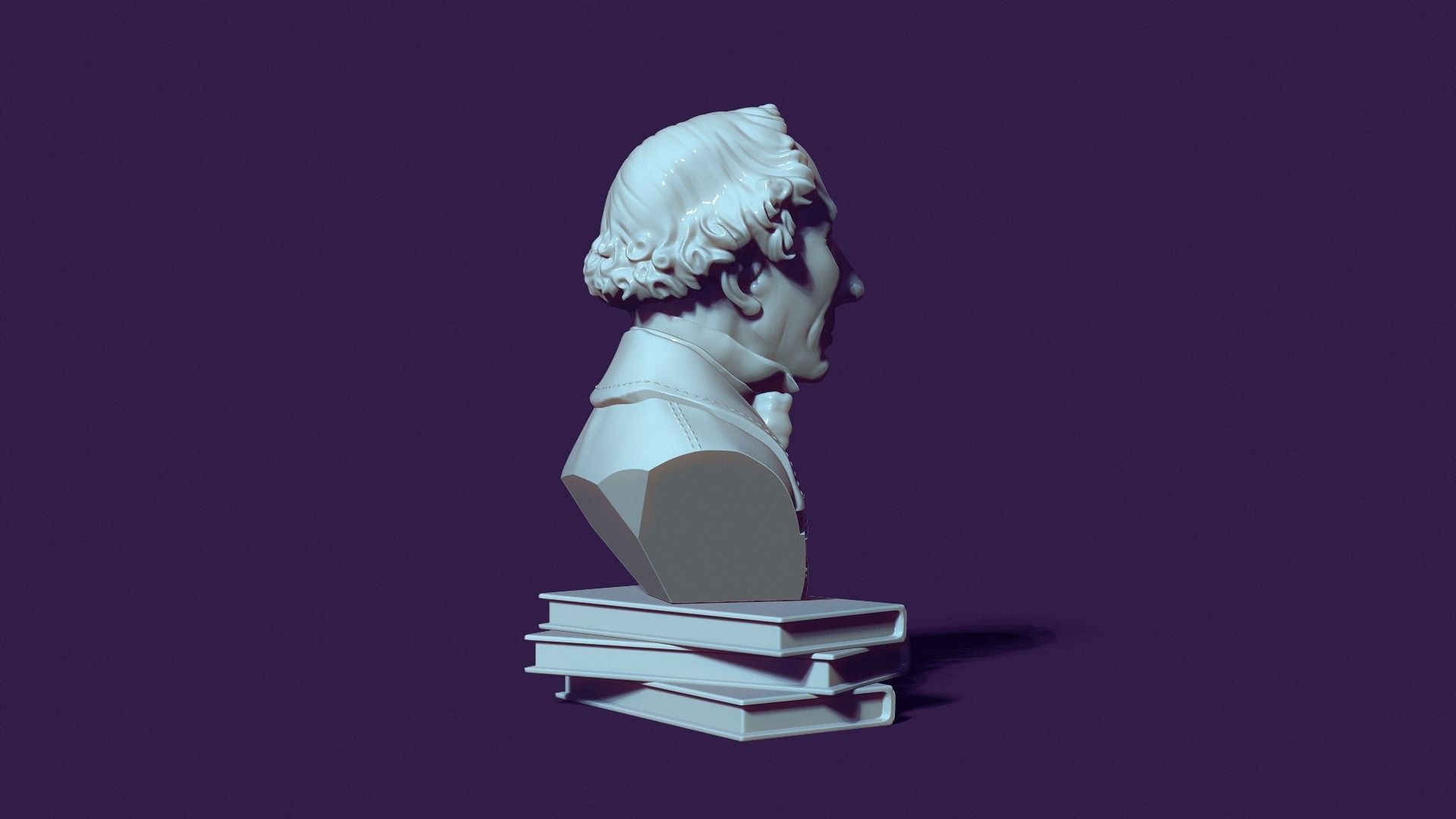 Bust of Hans Christian Andersen 3D print model_4