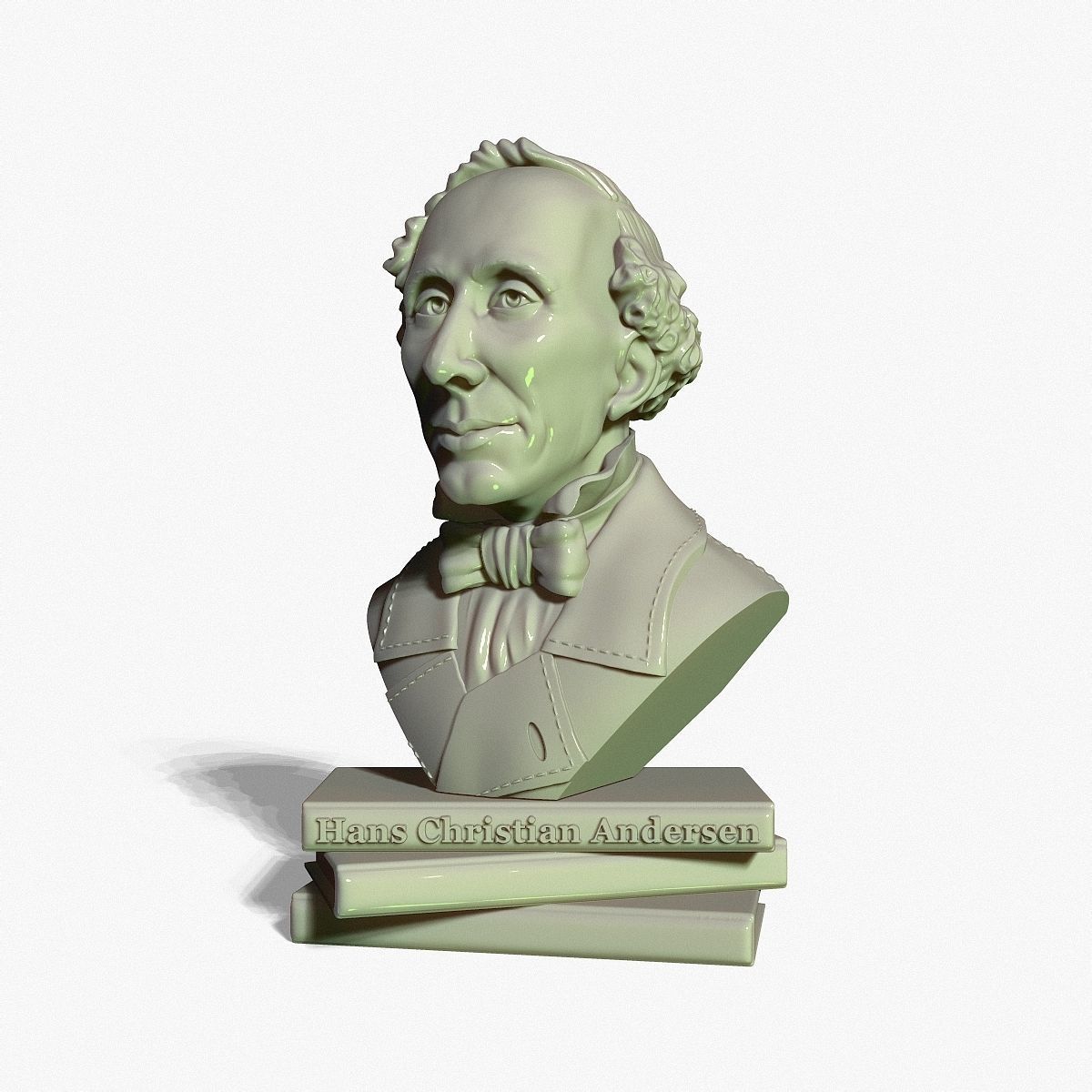 Bust of Hans Christian Andersen 3D print model_12