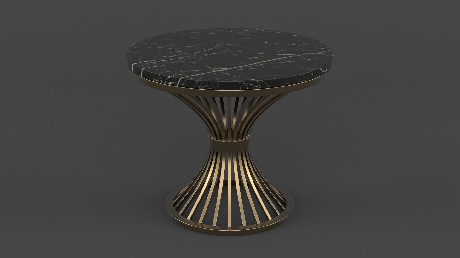 Marble Round Coffee Table 3D model_3
