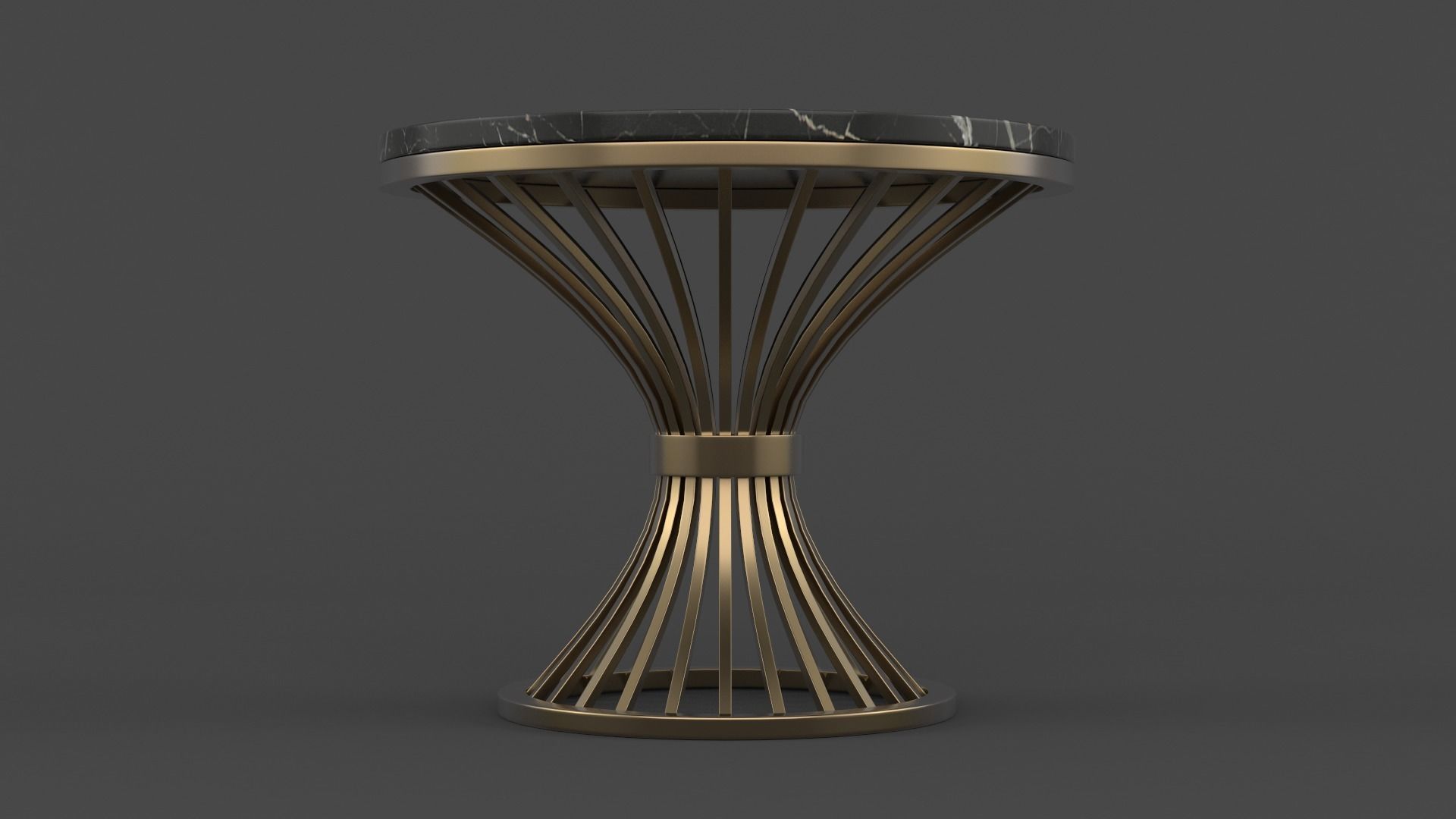 Marble Round Coffee Table 3D model_4