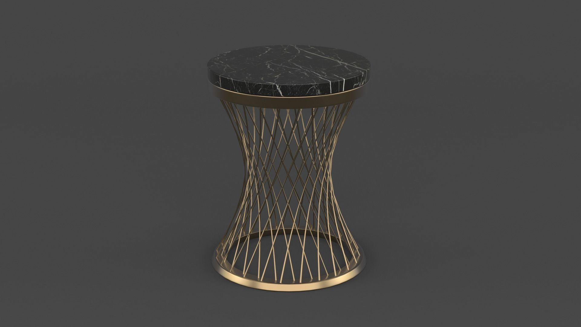 Marble Round Coffee Table 3D model_1