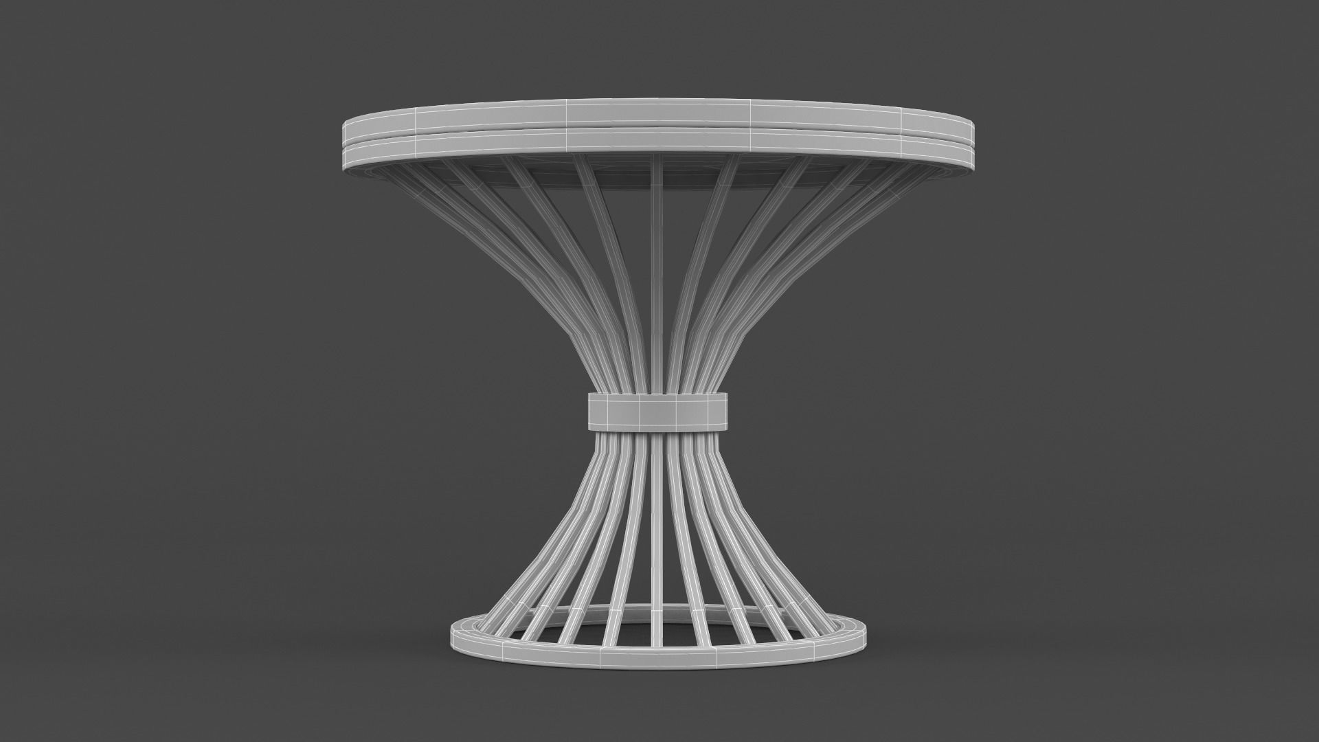 Marble Round Coffee Table 3D model_11