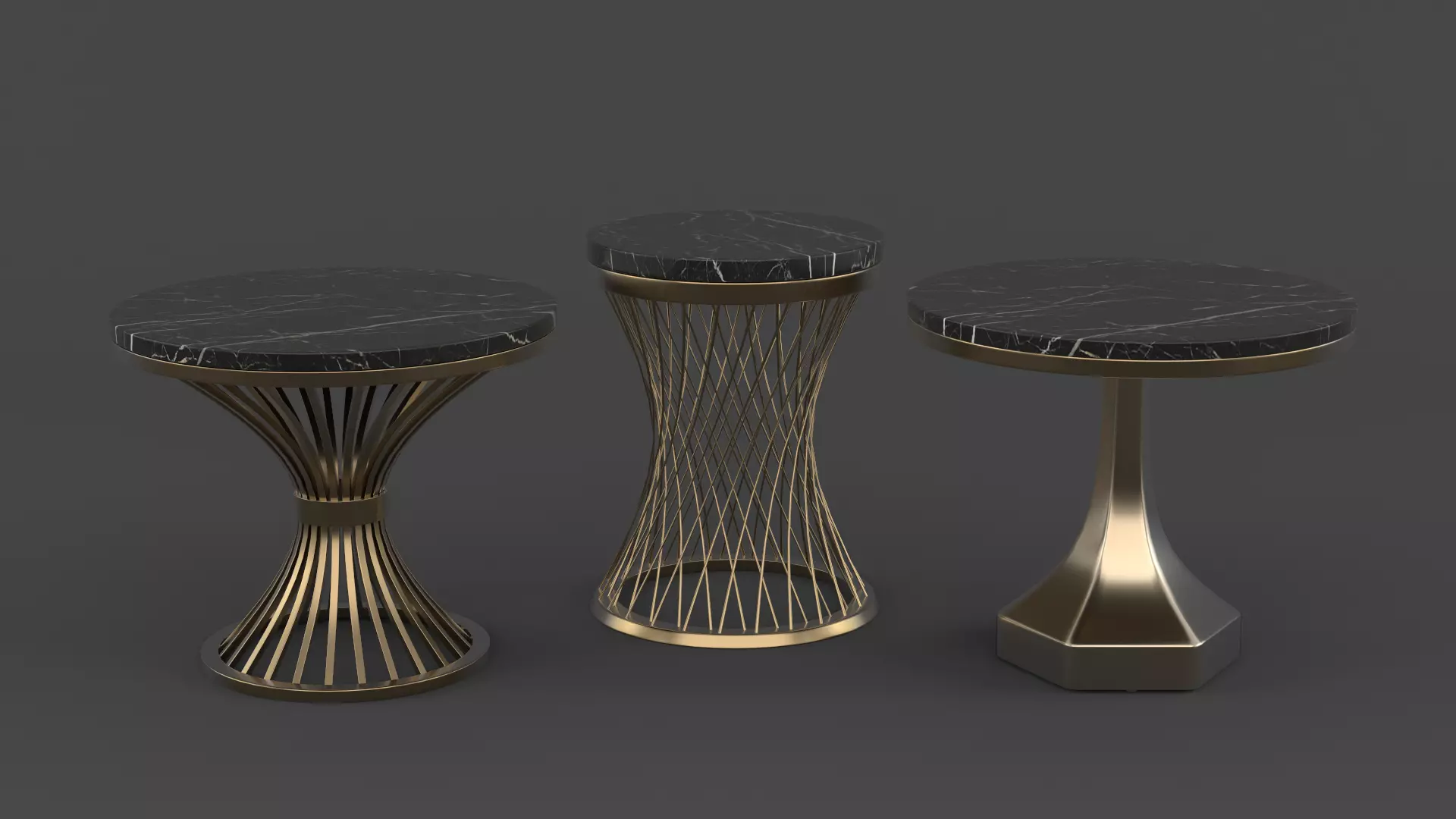 Marble Round Coffee Table 3D model_0