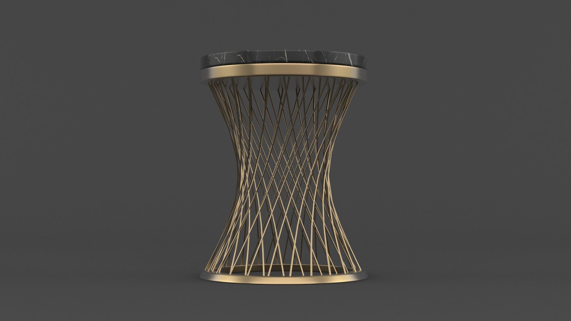 Marble Round Coffee Table 3D model_2