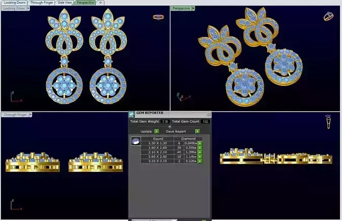 Love Leaf Diamond Earring