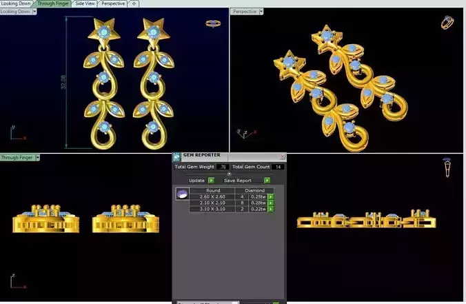 Leaf Precious Earring