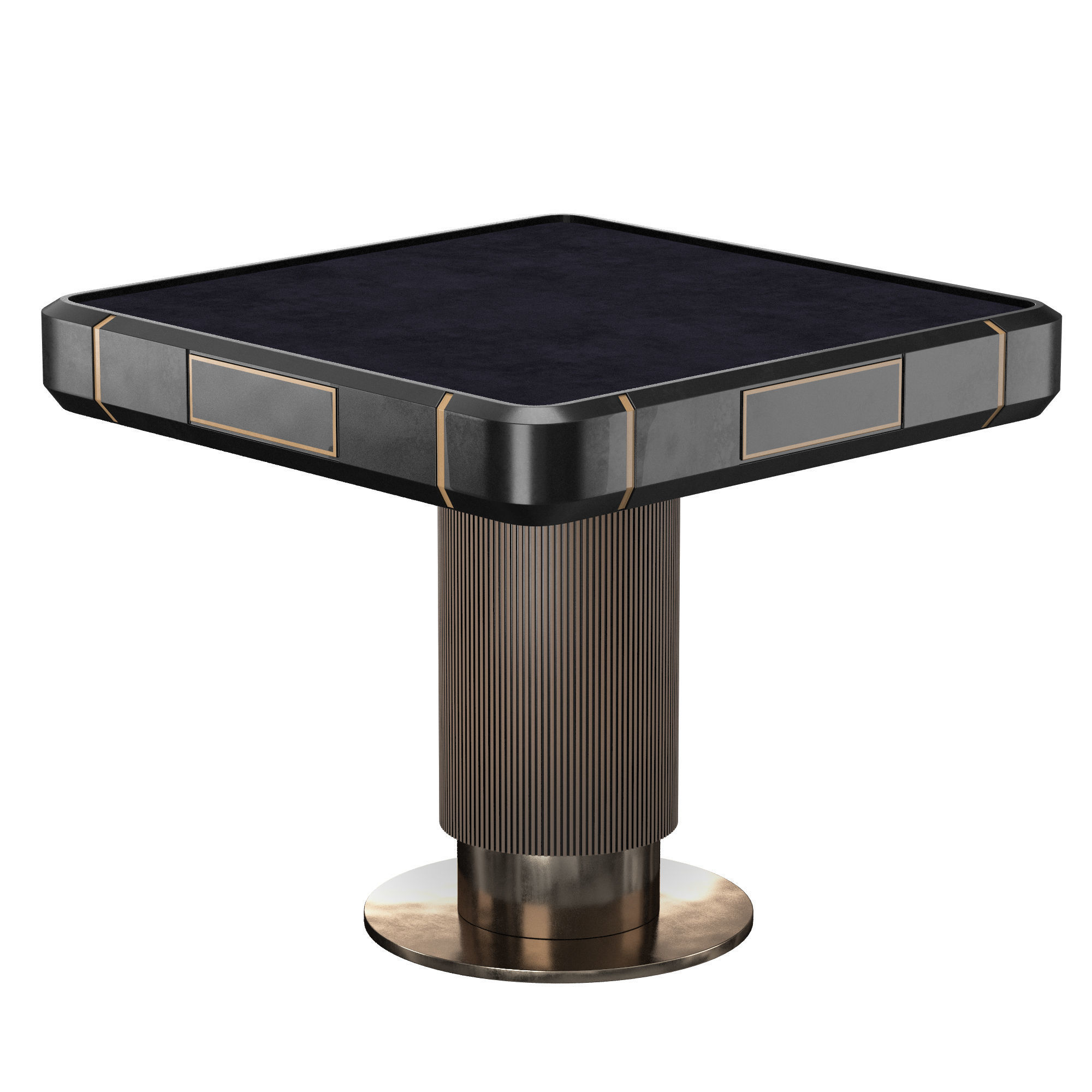 High square poker table 3D model_3