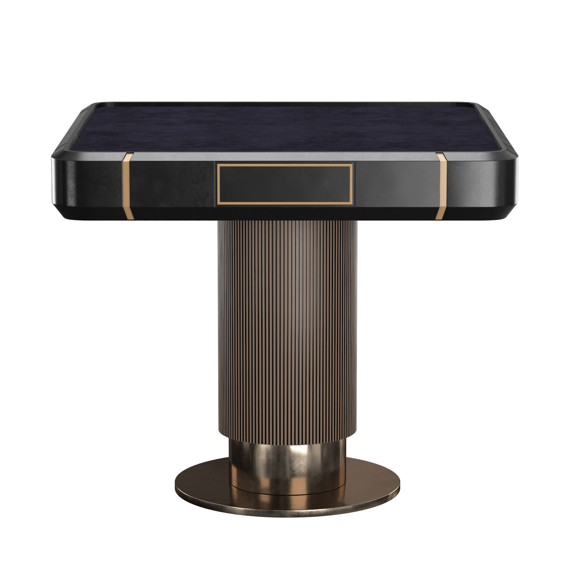 High square poker table 3D model_2