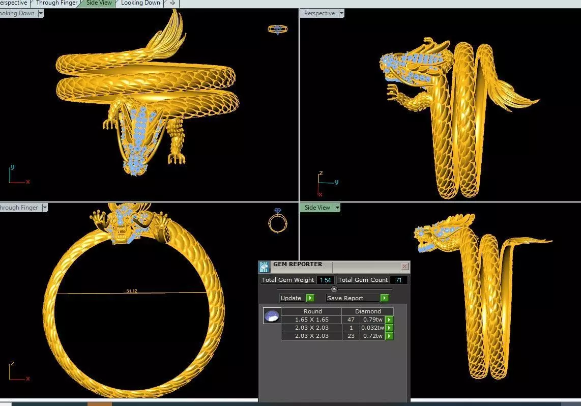 Dragon Bangle Chinses   3D print model_0