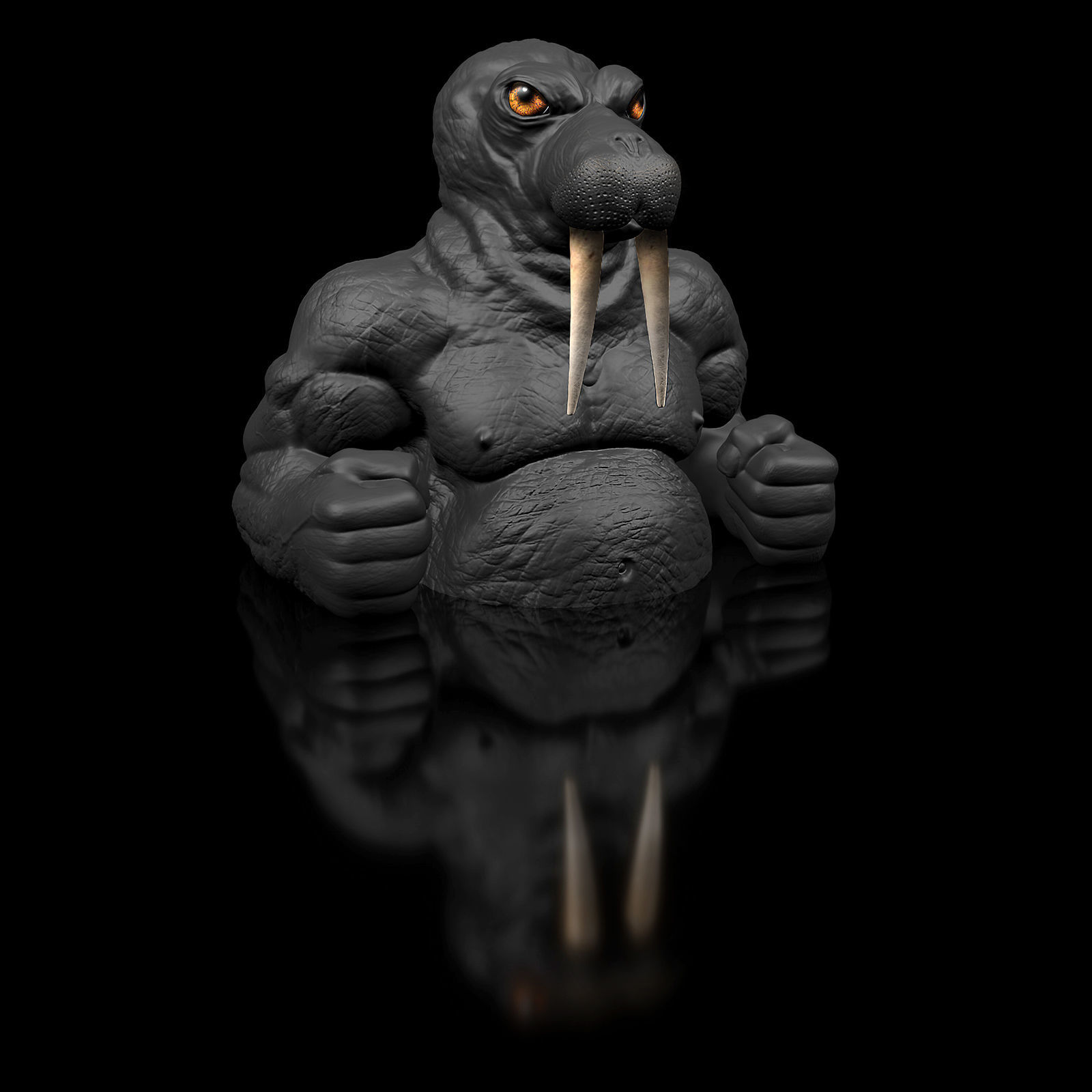 Walrus Dozer Bust Complete and Shared 3D print model_1