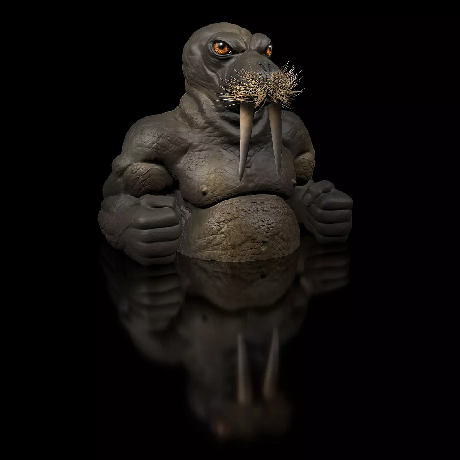 Walrus Dozer Bust Complete and Shared 3D print model_0