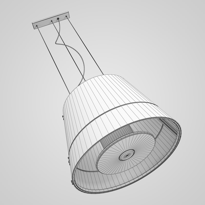 White Hanging Lamp 28 3D model_1