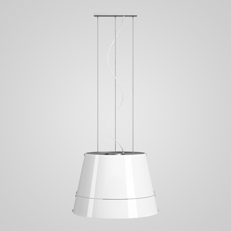 White Hanging Lamp 28 3D model_2