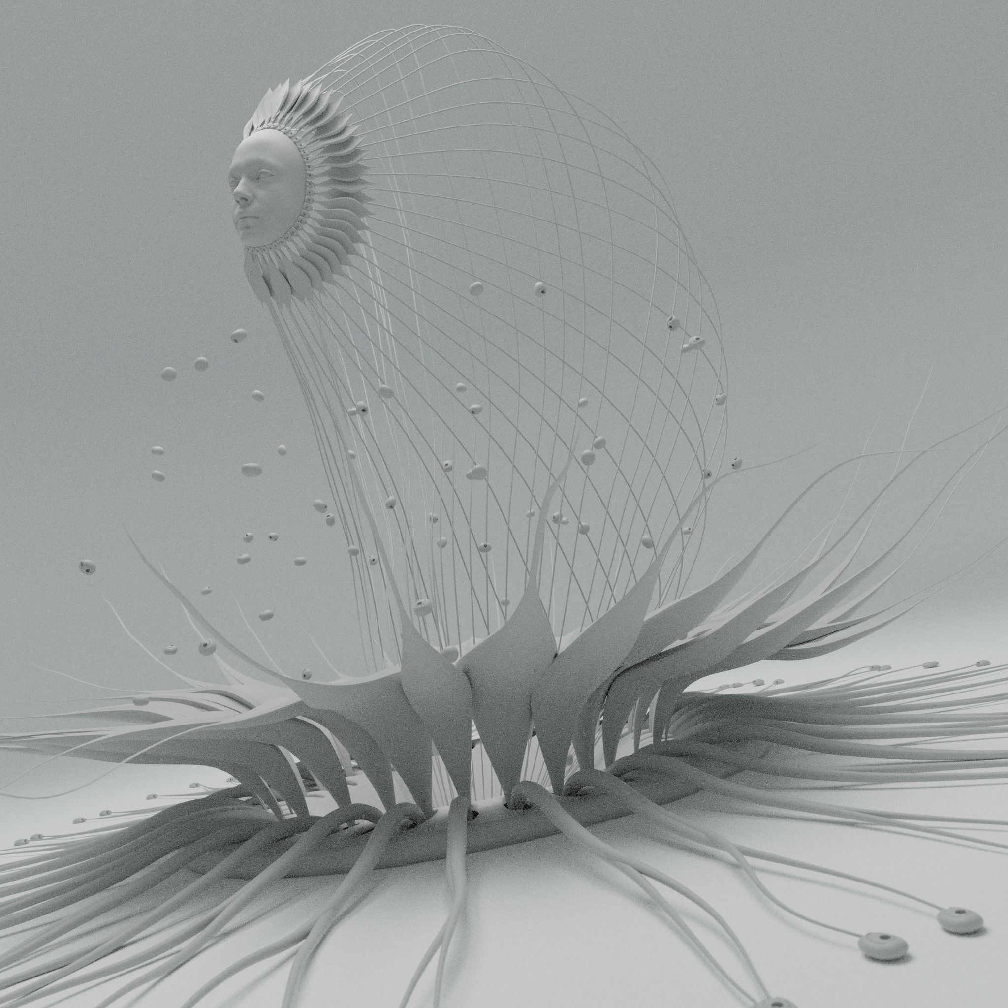 Alien Flower Portal  3D model_35