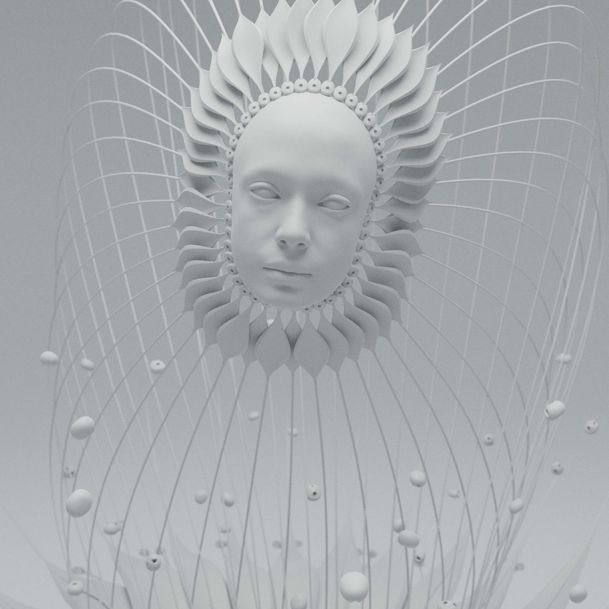 Alien Flower Portal  3D model_2