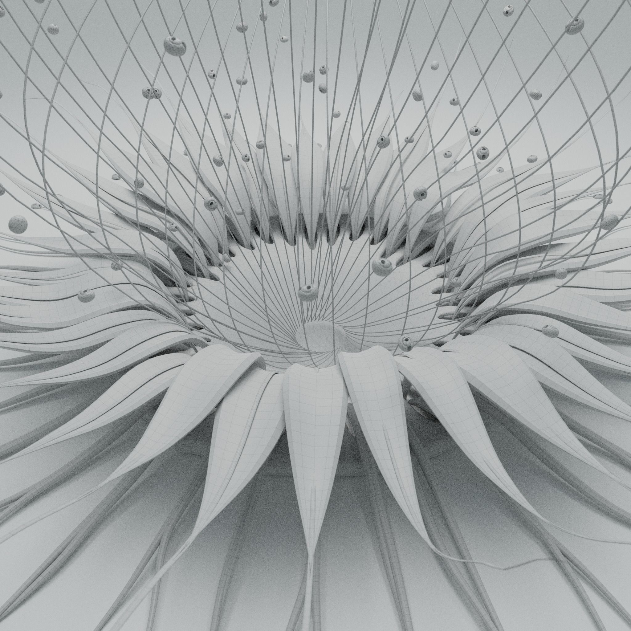 Alien Flower Portal  3D model_3