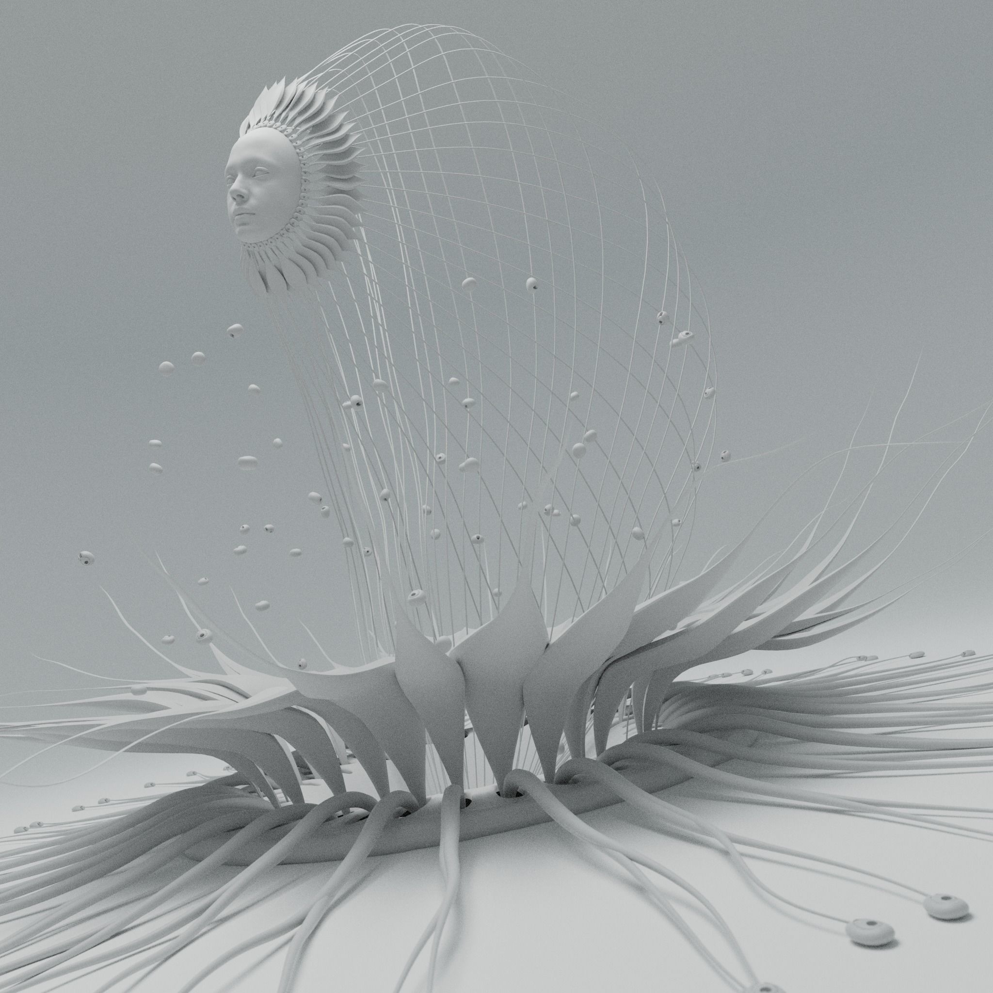 Alien Flower Portal  3D model_9