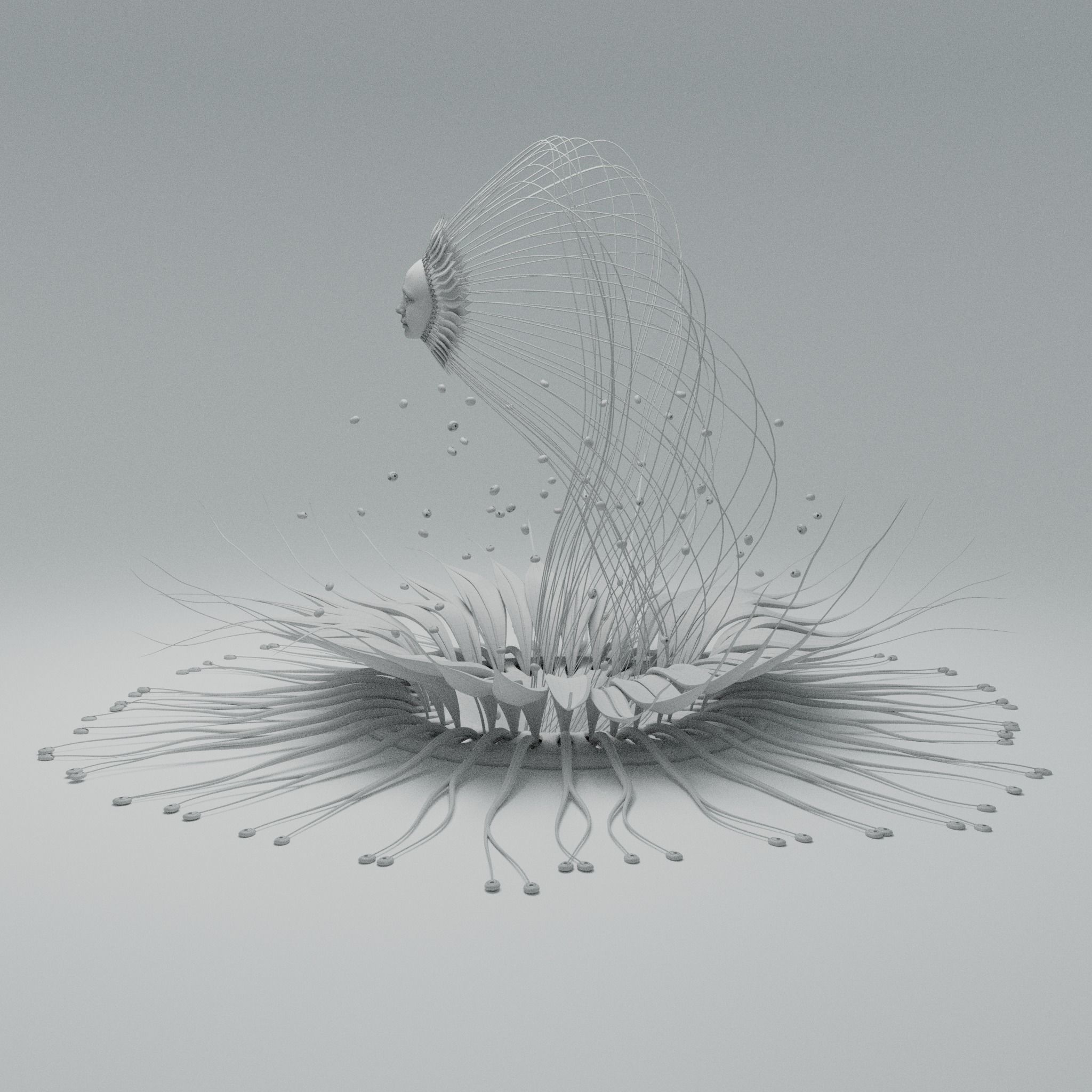 Alien Flower Portal  3D model_8