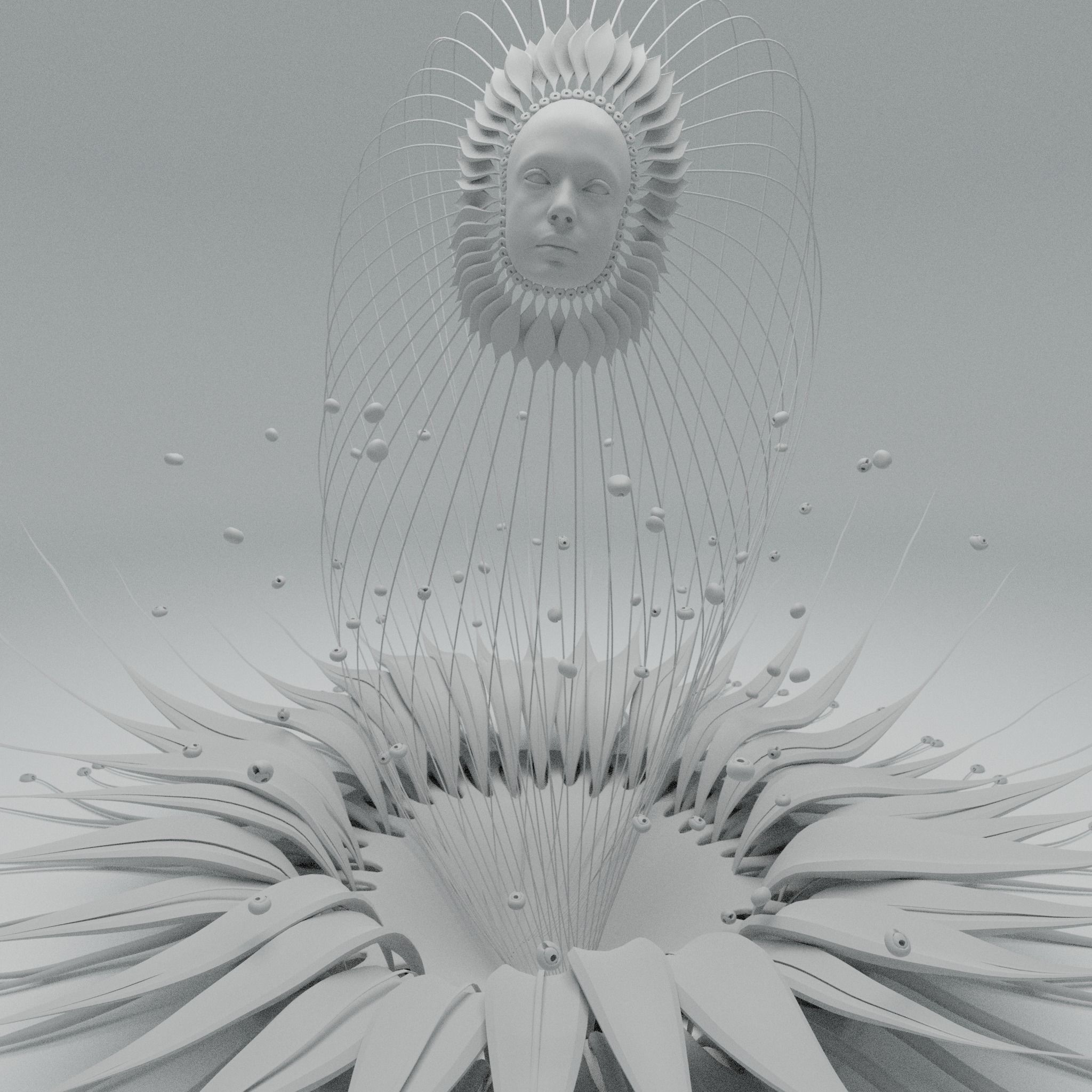 Alien Flower Portal  3D model_29