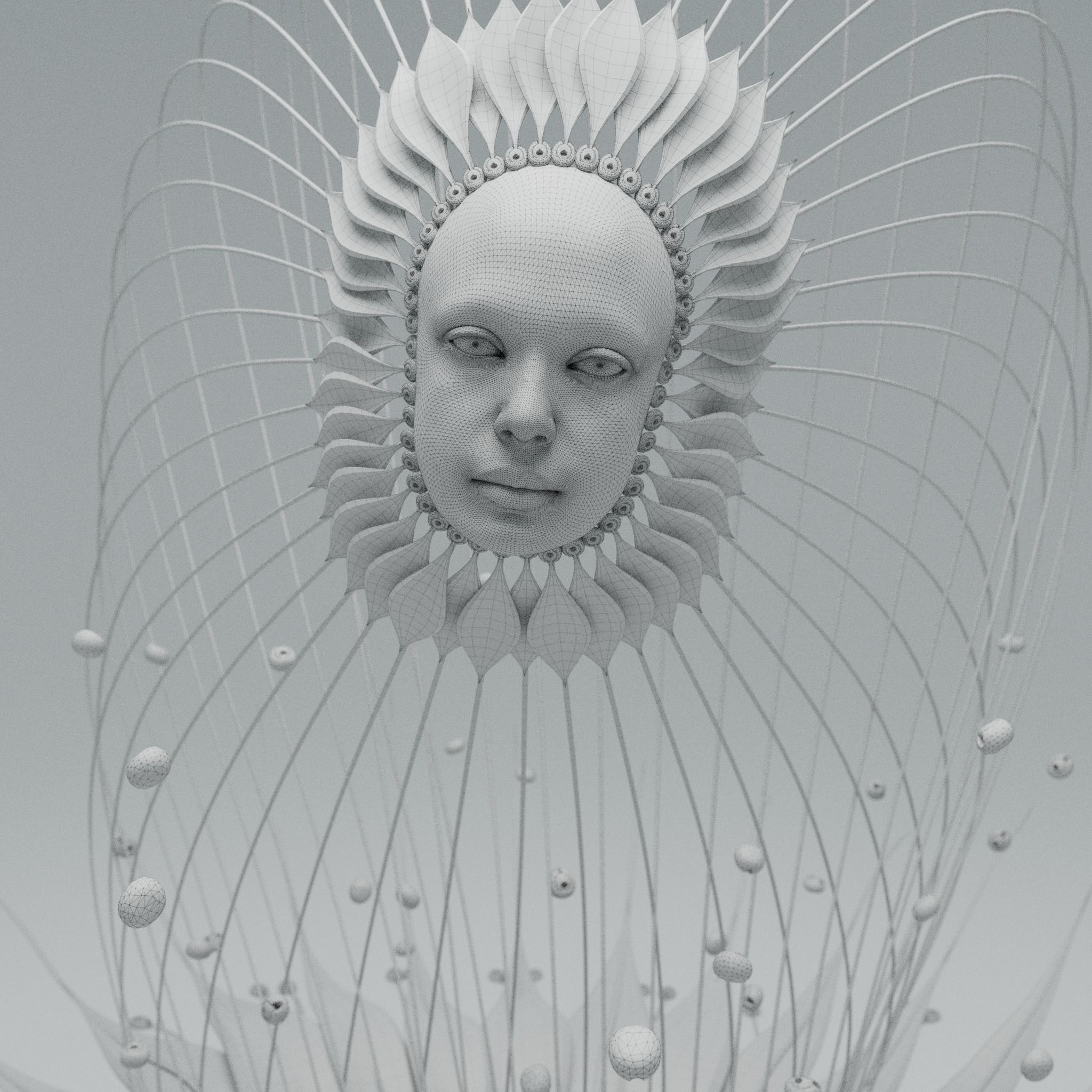 Alien Flower Portal  3D model_31