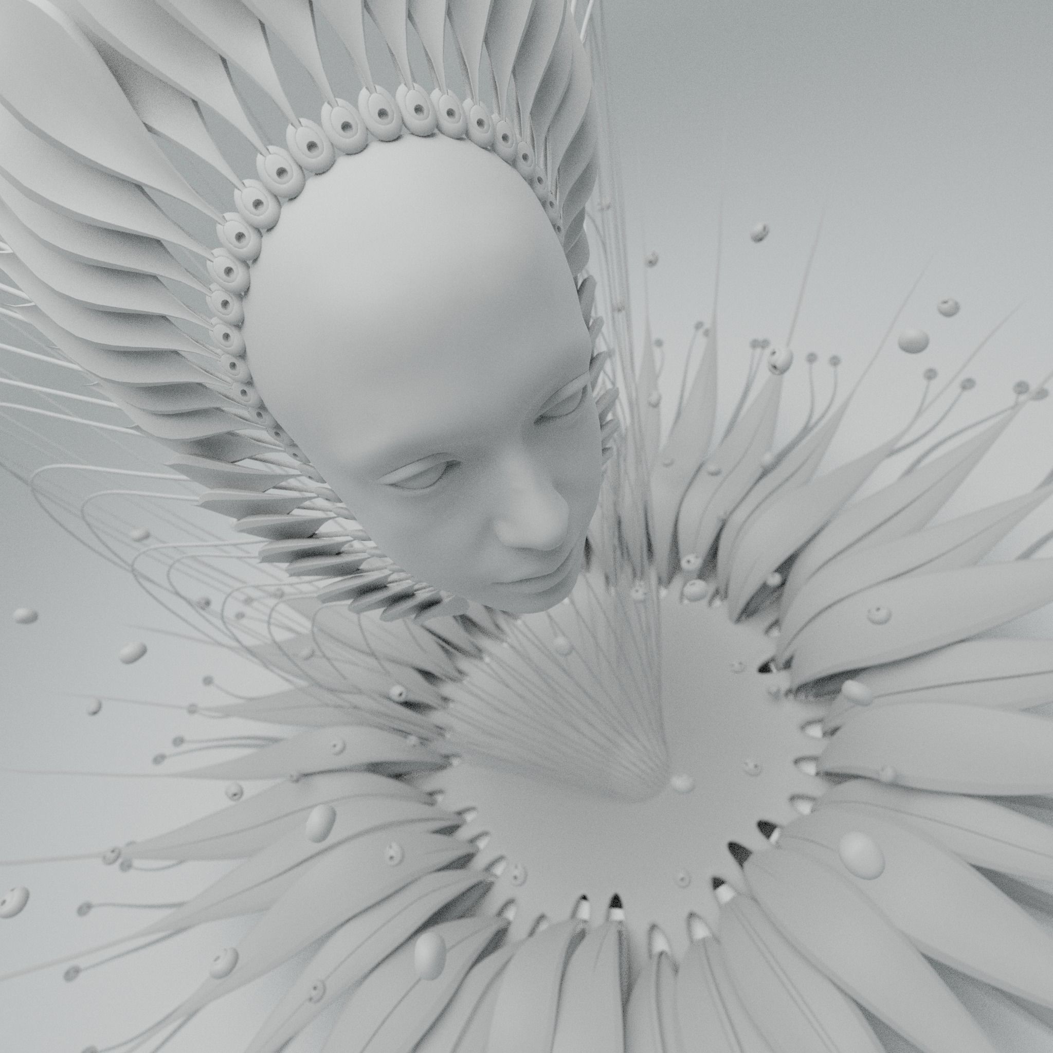 Alien Flower Portal  3D model_7