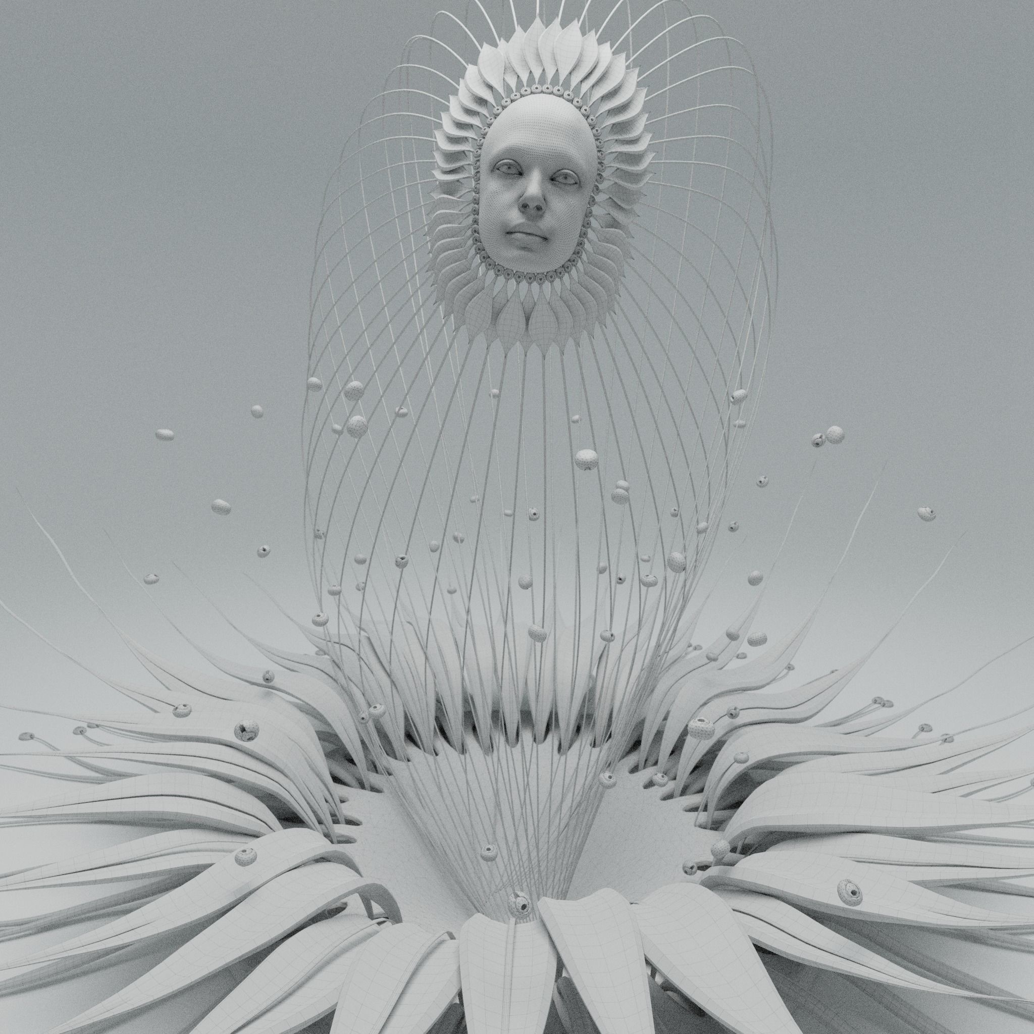 Alien Flower Portal  3D model_33