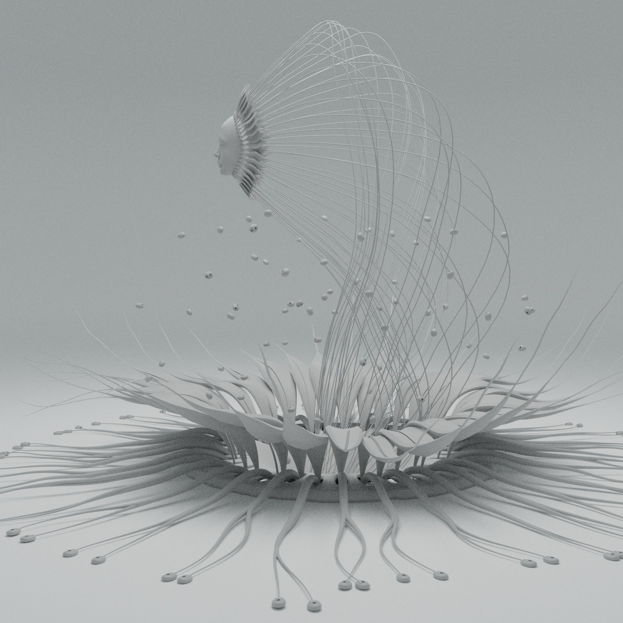 Alien Flower Portal  3D model_10