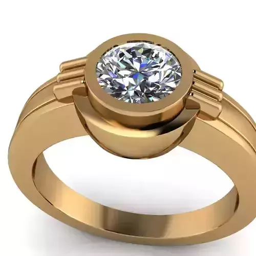  Designer Vintage 1 CT Diamond Solitaire Mens Ring 