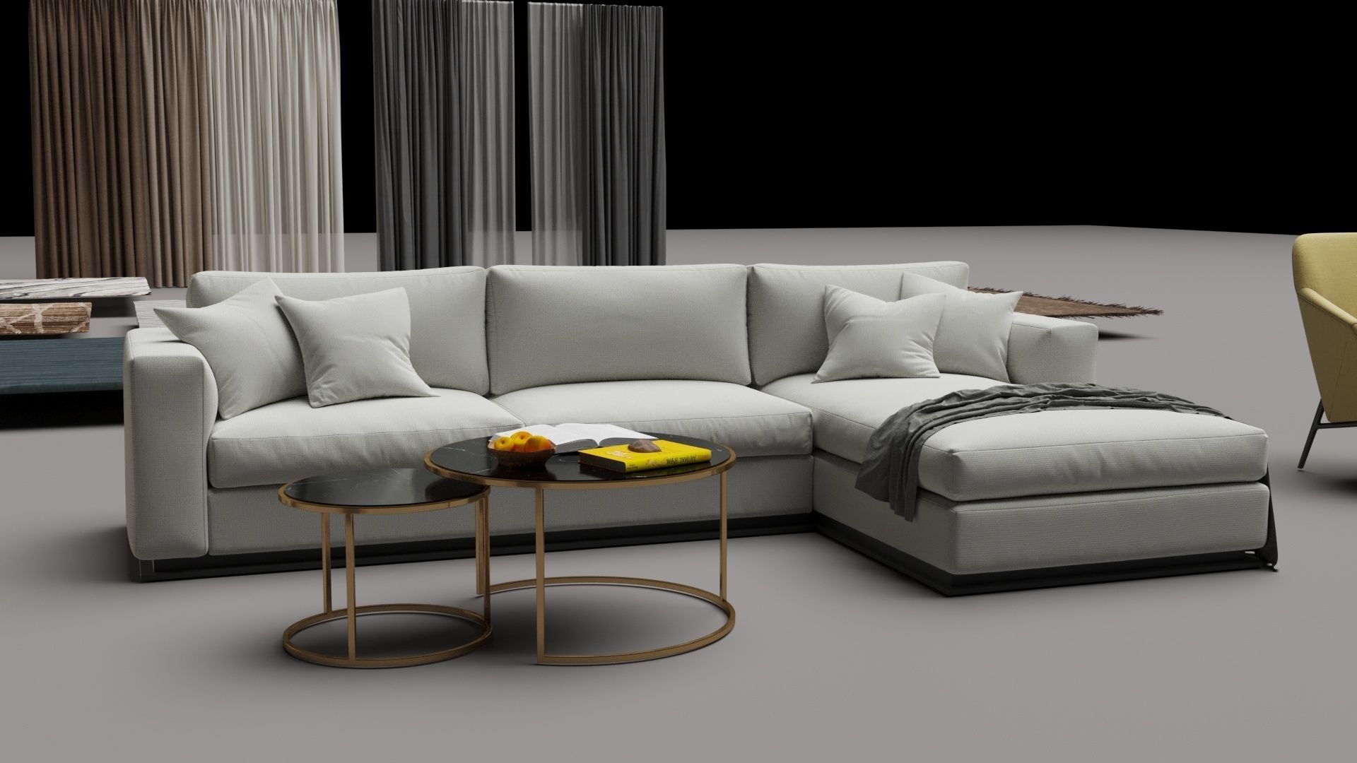 Interior - Sofa - Living Collection - 3D model 3D model_11