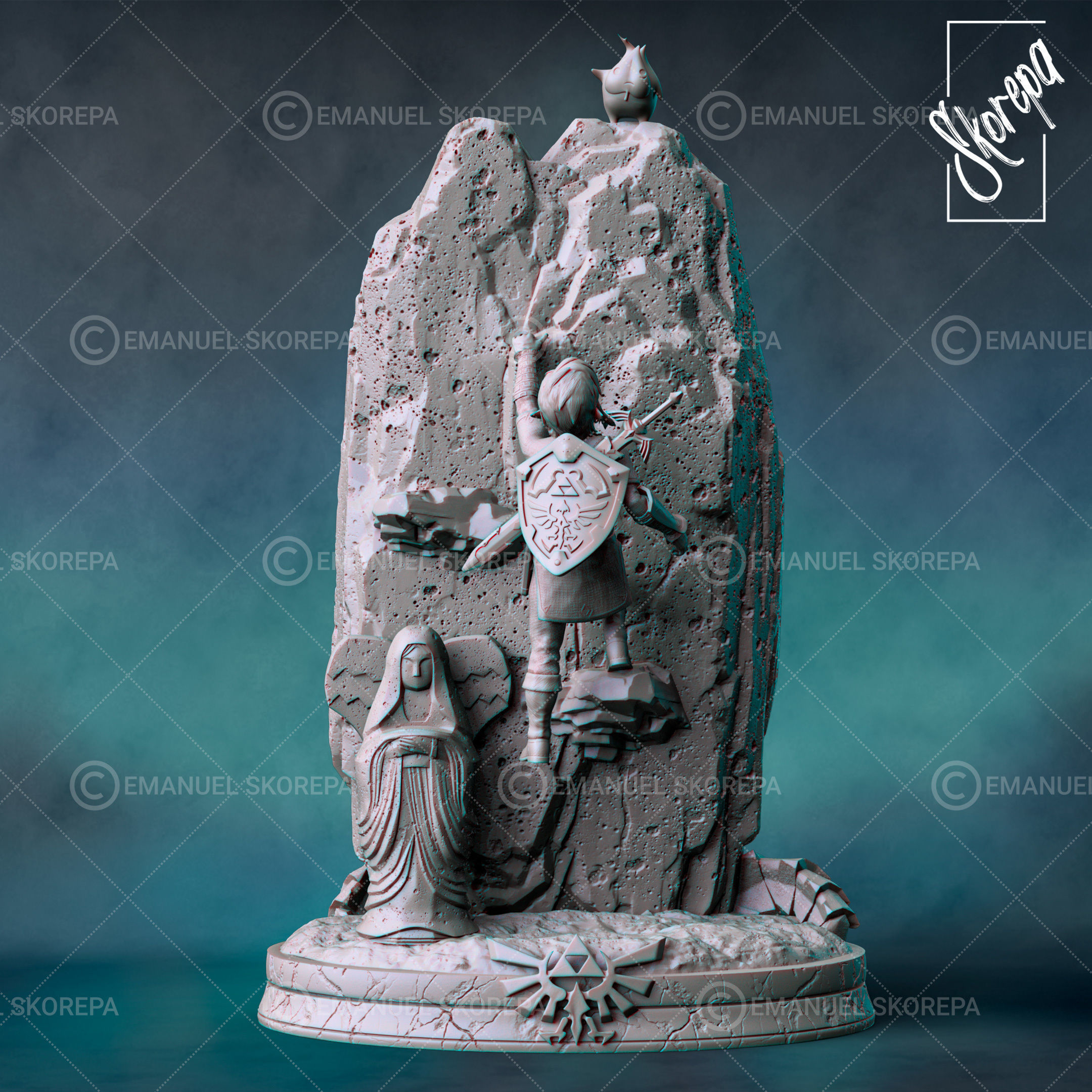 Link Climbing Diorama 3D print model_4