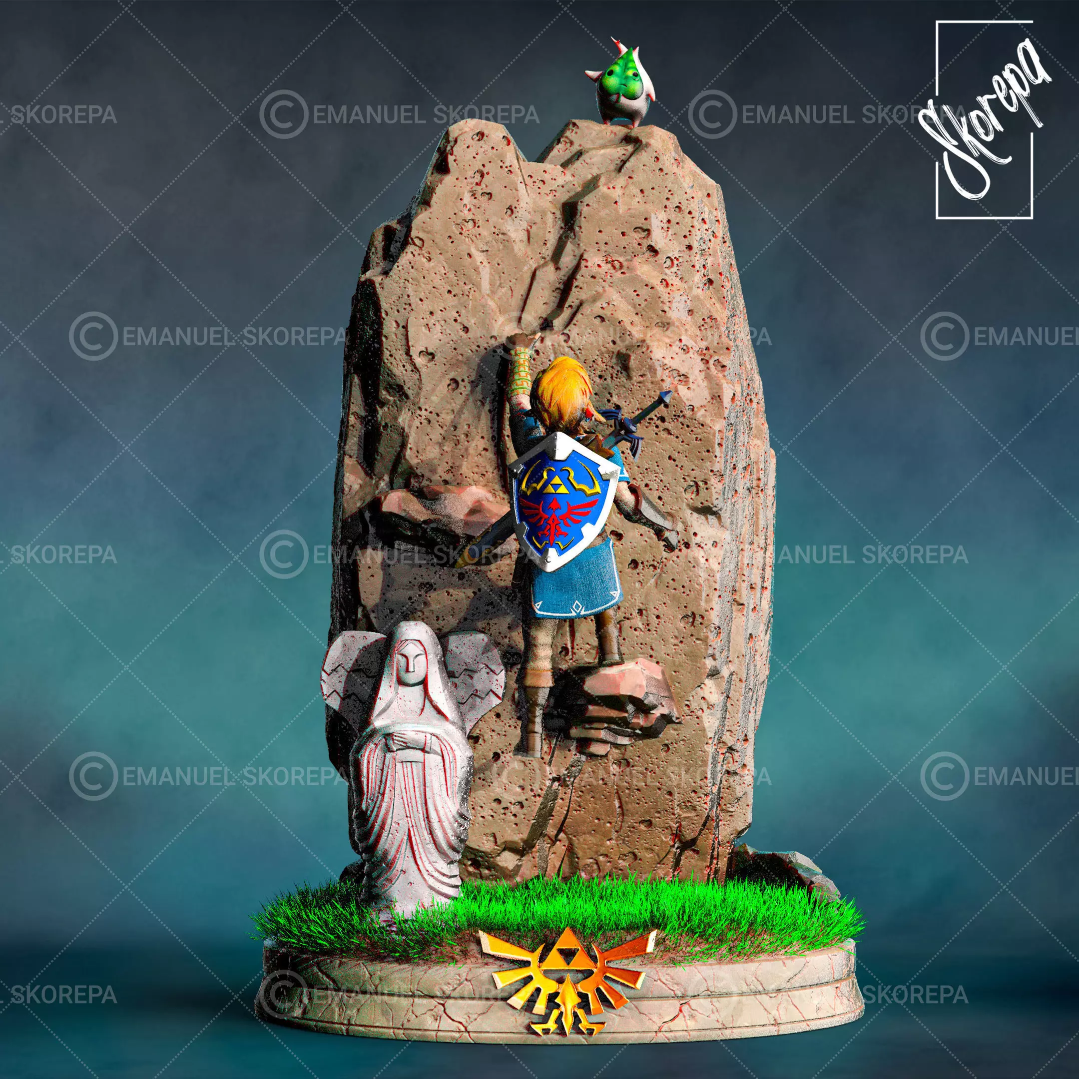 Link Climbing Diorama 3D print model_0