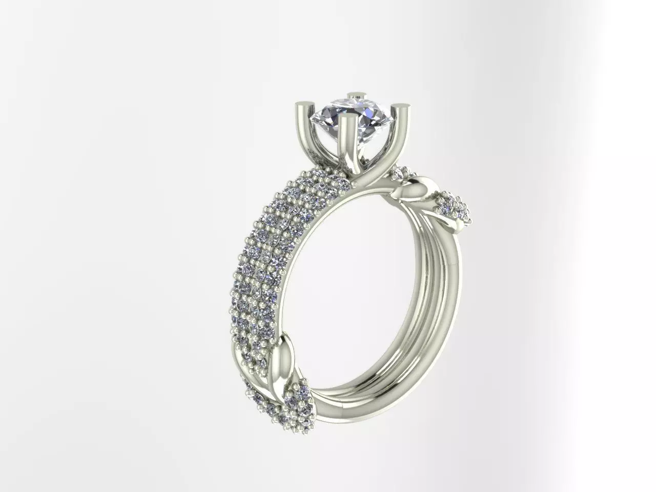 1ct Solitaire Ring 3D print model 3D print model