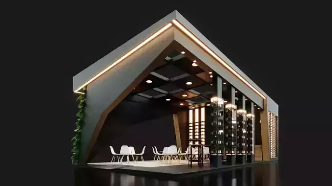 Exhibition Stand - 12m x 6m 3D model 3D model 3D model