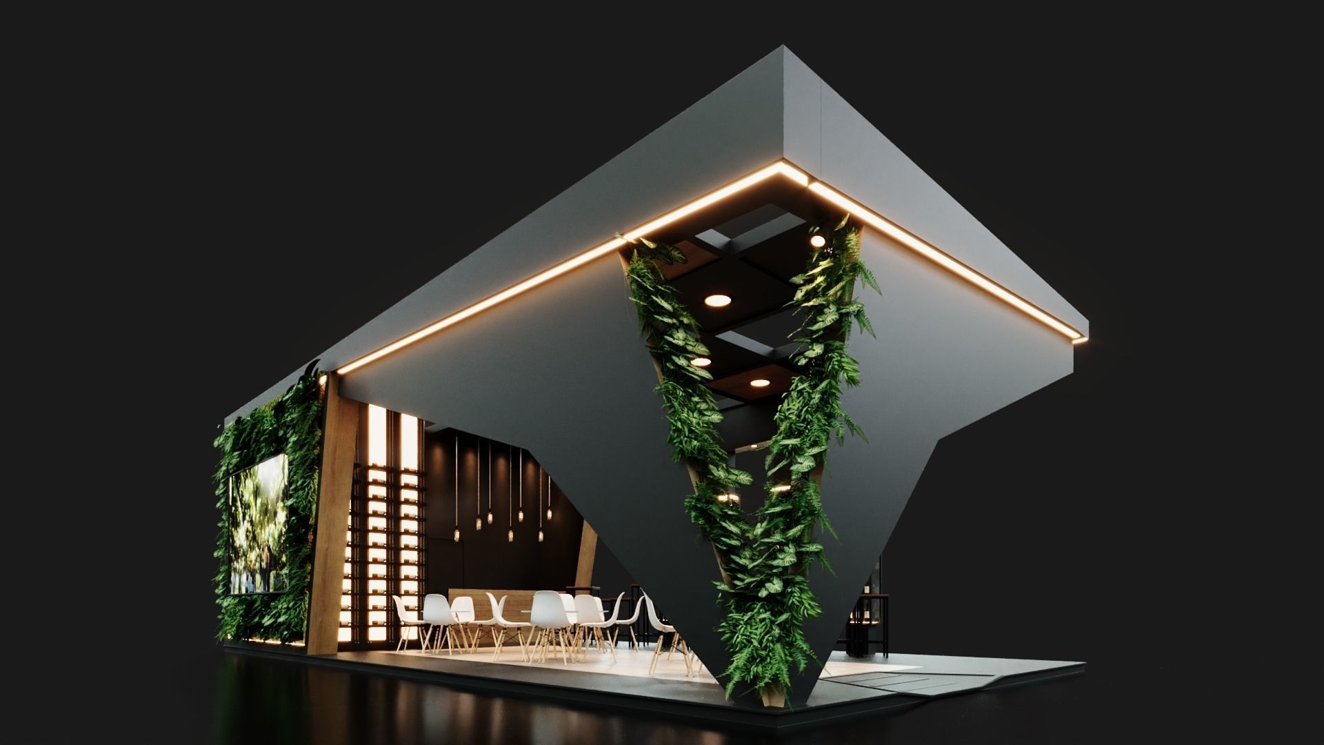 Exhibition Stand - 12m x 6m 3D model 3D model 3D model_1