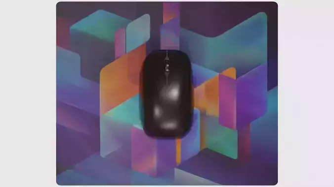 Computer Mouse and Mouse Pad Free low-poly 3D model