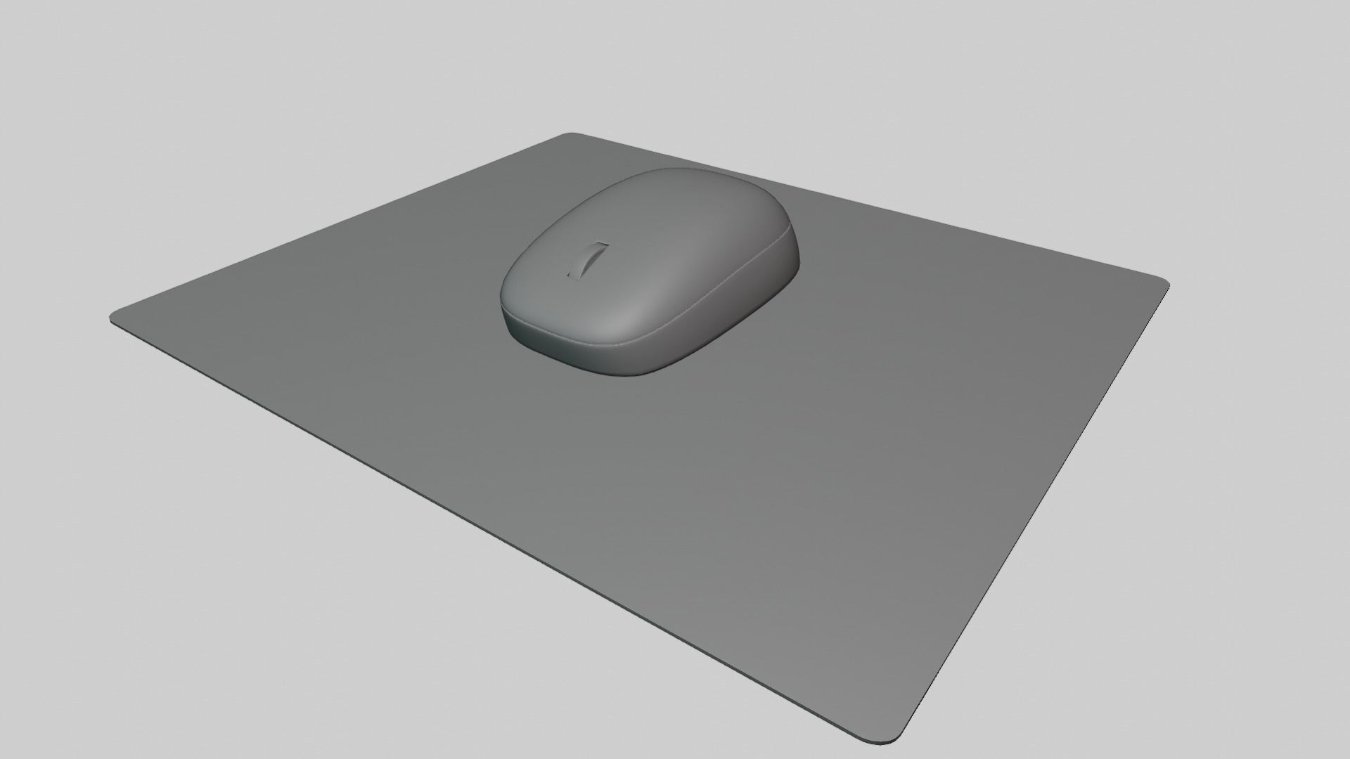 Computer Mouse and Mouse Pad Free low-poly 3D model_6