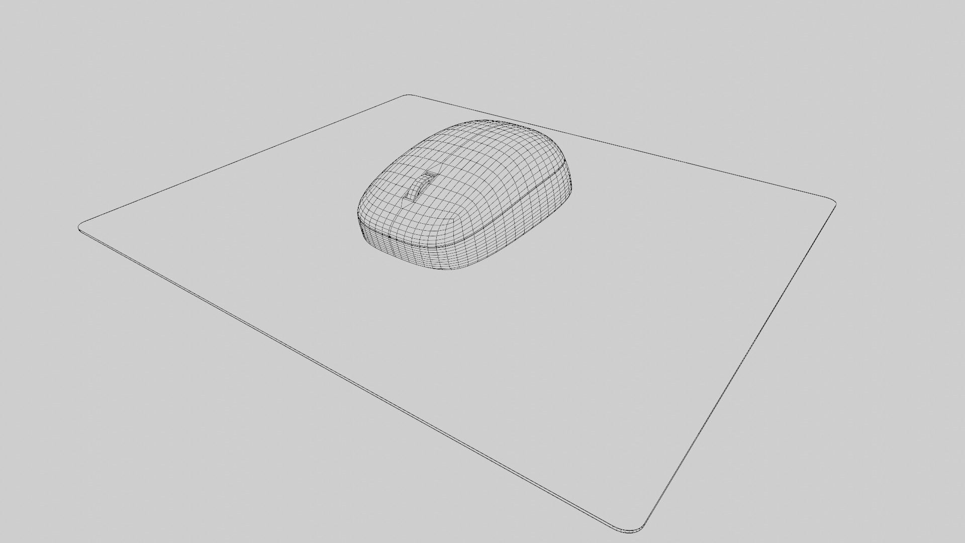 Computer Mouse and Mouse Pad Free low-poly 3D model_8
