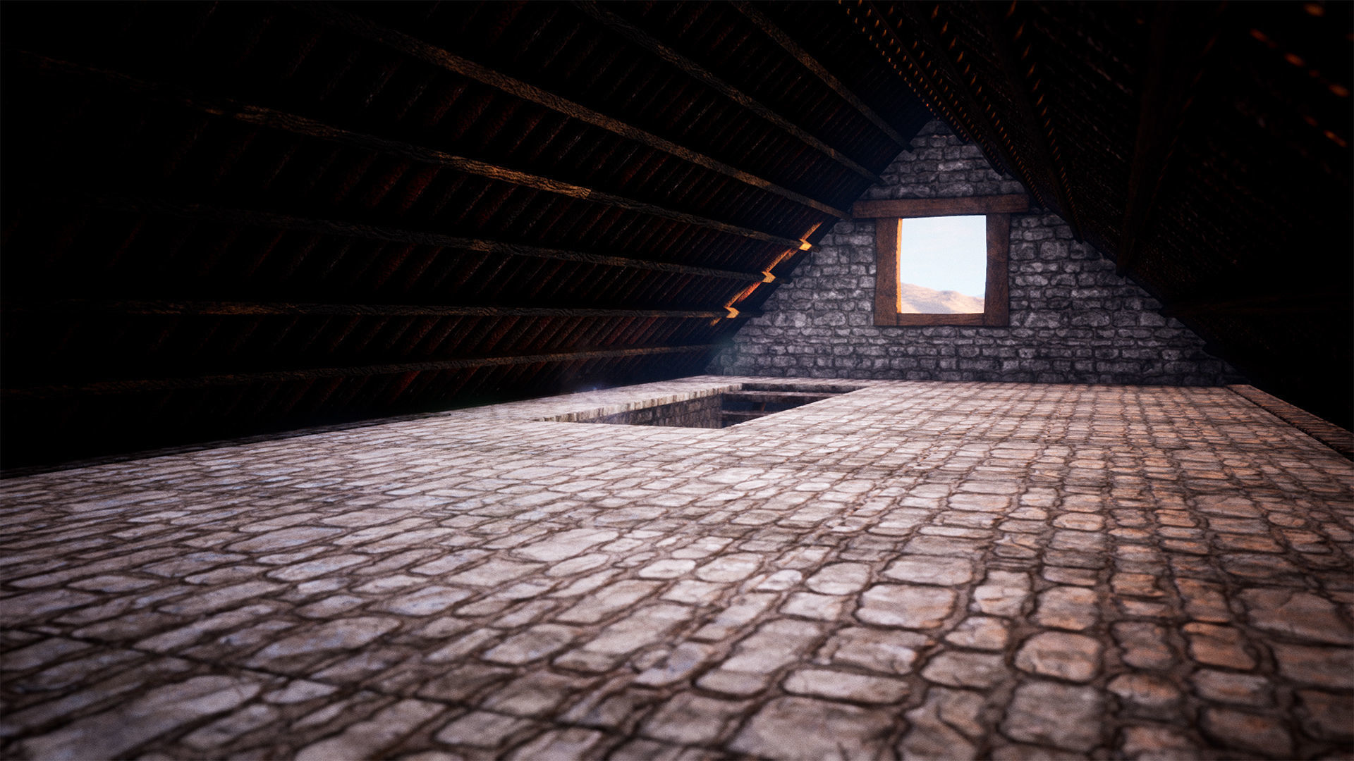 Modular Stone House 30 Assets Low-poly 3D model_5