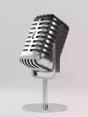 Retro Microphone 3D model