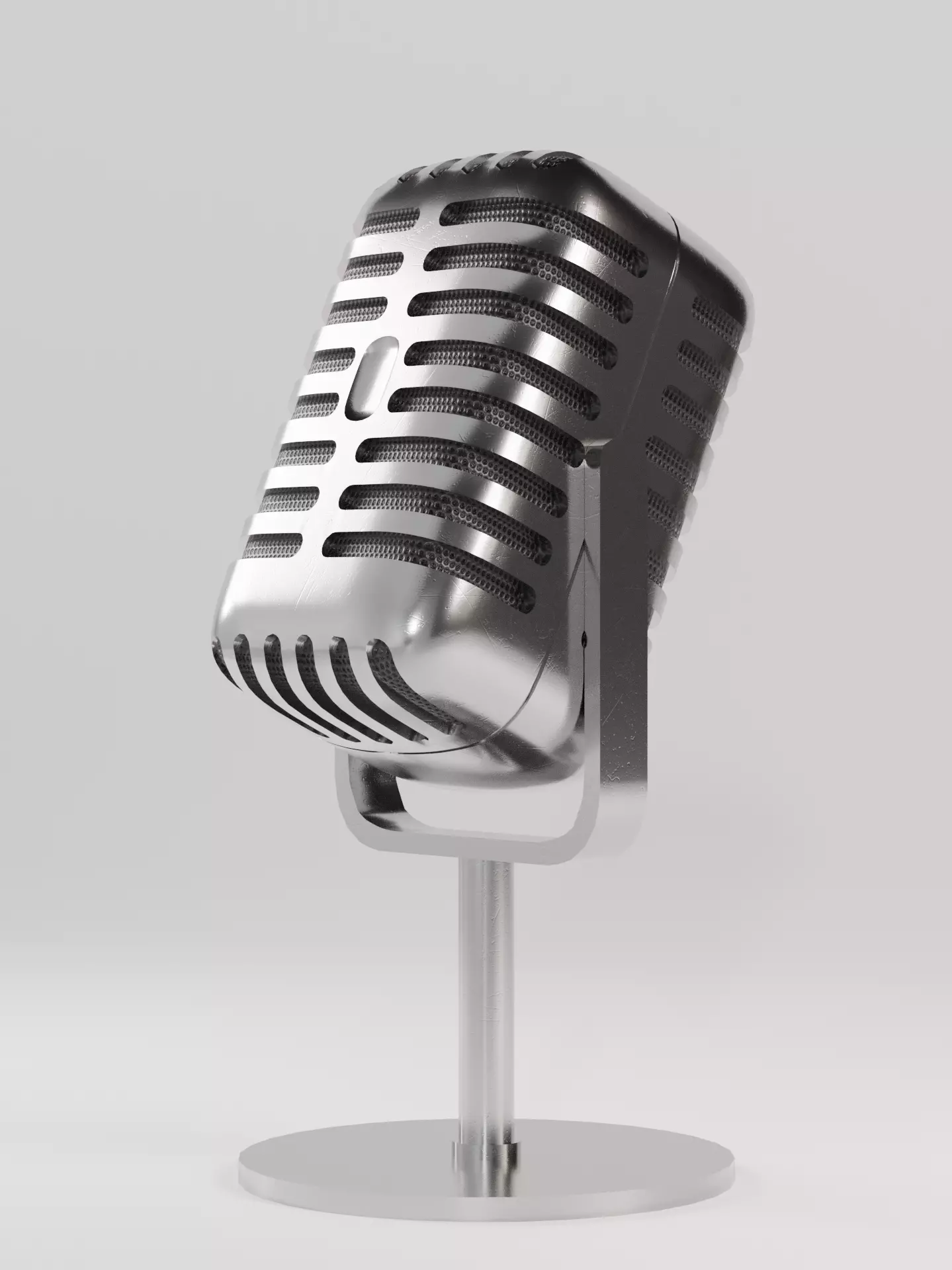 Retro Microphone 3D model_0