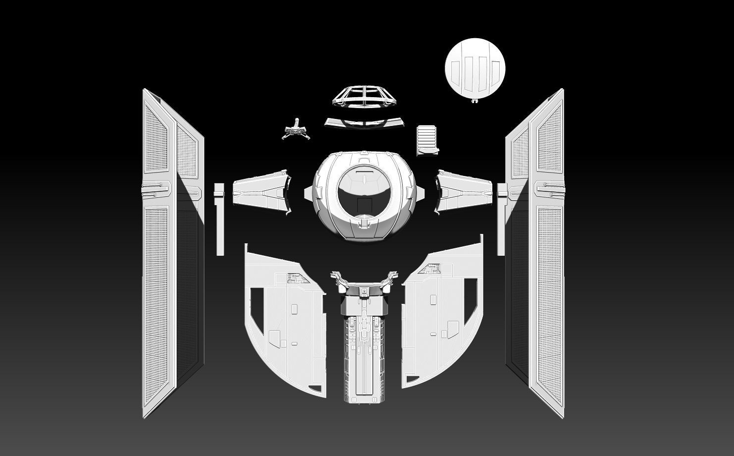 Darth Vaders Tie Advanced X1 3D print model_8