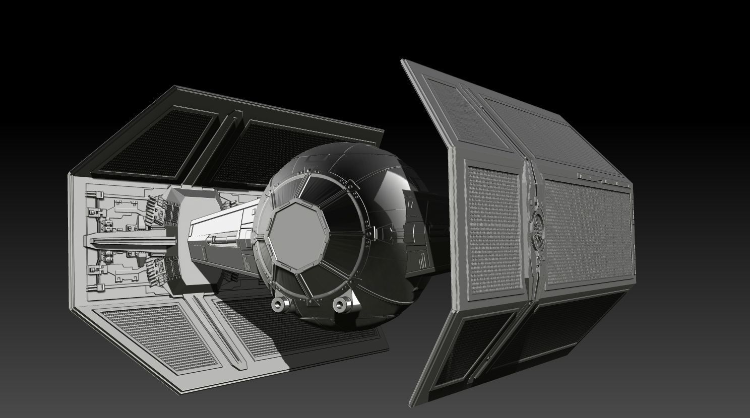 Darth Vaders Tie Advanced X1 3D print model_1