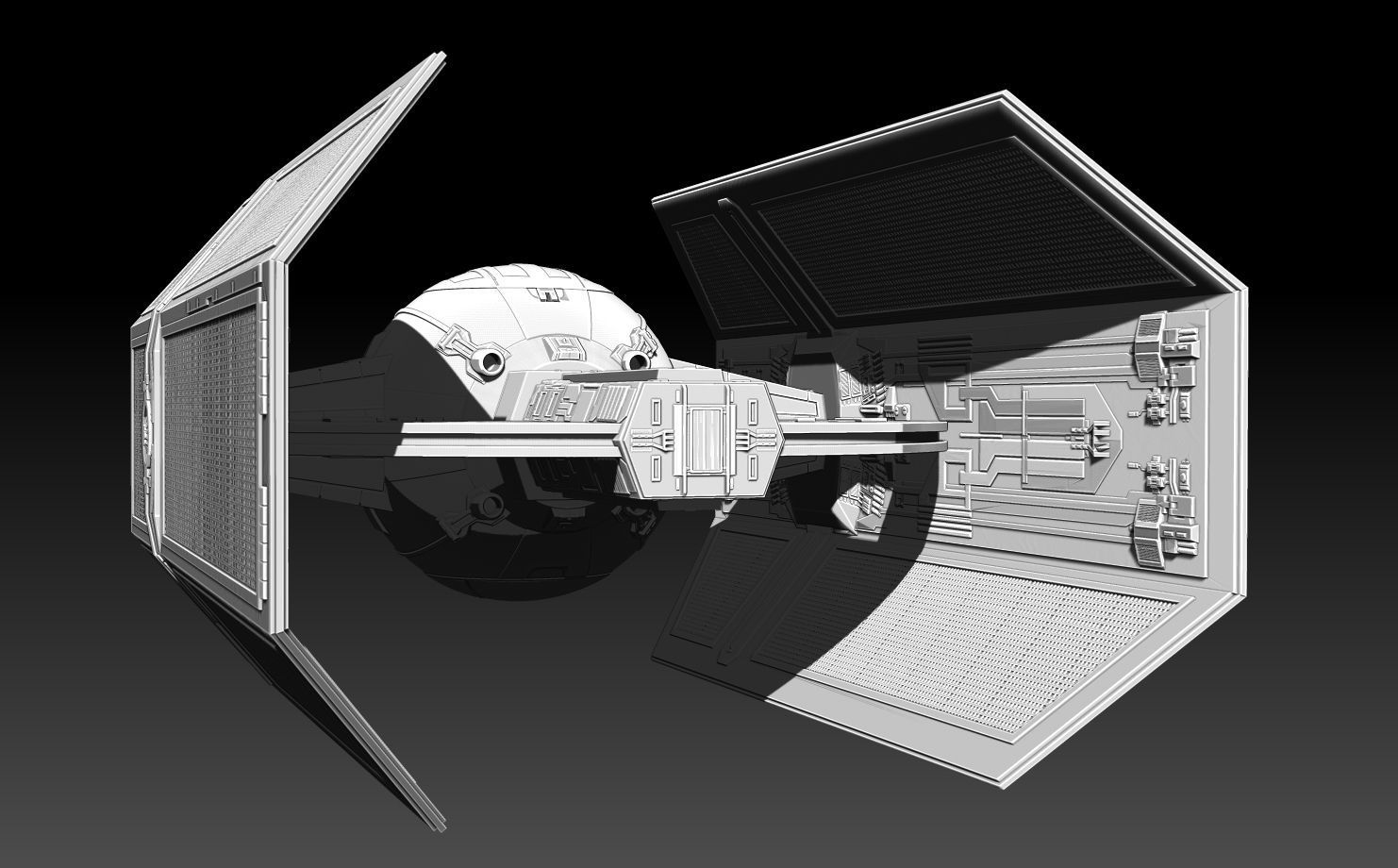 Darth Vaders Tie Advanced X1 3D print model_7
