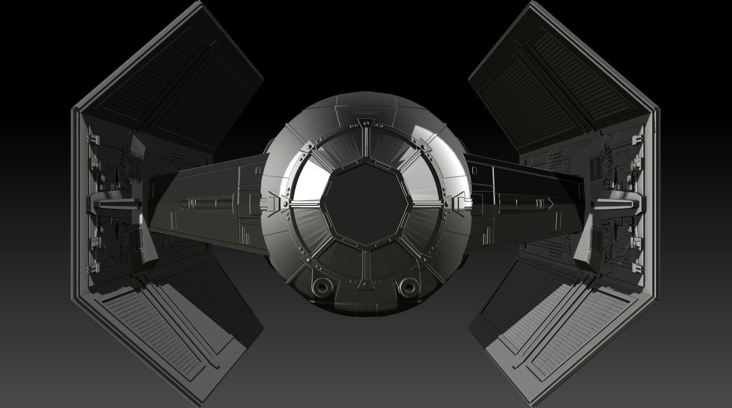 Darth Vaders Tie Advanced X1 3D print model_4